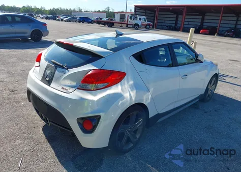 2014 Hyundai Veloster Turbo W/Black from USA, damaged, VIN KMHTC6AE7EU210334